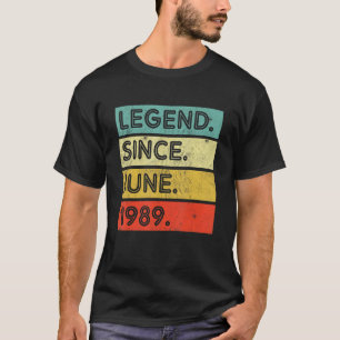 T-shirt 33 Ans Légende Vintage depuis juin 1989 33ème B