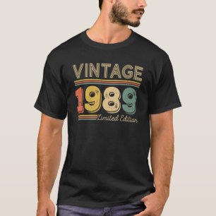 T-shirt 33 ans Vintage 1989 33e anniversaire