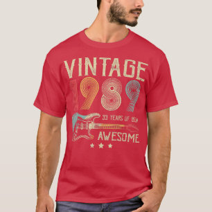 T-shirt 33e anniversaire femmes hommes Vintage stupéfiant 