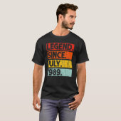 T-shirt 33e anniversaire Légende depuis juillet 1989 33 an (Devant entier)