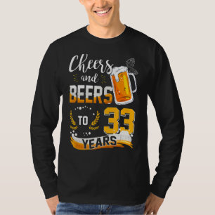 T-shirt 33E Anniversaire Soeurs Et Bières À 33 Ans Né En