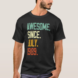 T-shirt 33e anniversaire stupéfiant depuis juillet 1989 33