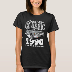 T-shirt 33e anniversaire Vintage voiture classique 1990 B 
