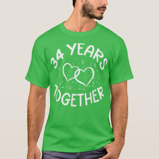 T-shirt 34 ans ensemble 34e anniversaire Joyeux mari W