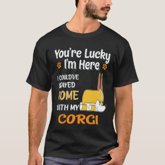T-shirt 34 J'aurais pu rester à la maison avec Corgi