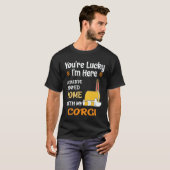 T-shirt 34 J'aurais pu rester à la maison avec Corgi (Devant entier)