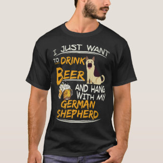 T-shirt 34 Je veux juste boire de la bière et traîner avec