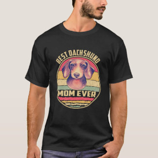 T-shirt 34 Meilleure maman teckel vintage