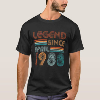 T-shirt 34E Anniversaire De 34 Ans Légende Depuis Le 1Er A