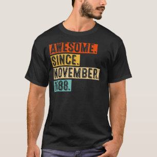 T-shirt 34e anniversaire stupéfiant depuis novembre 1988 3