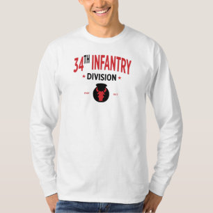 T-shirt 34e division d'infanterie - Longue armée américain