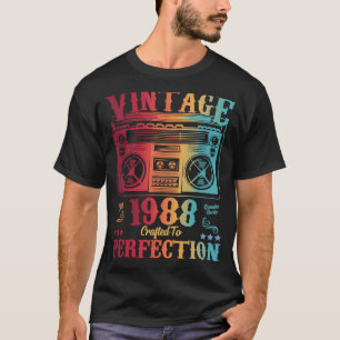 T-shirt 35 Anniversaire Vintage 1988 Femmes Hommes