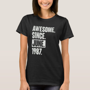 T-shirt 35 Ans 35 Ans Awesome depuis Juin 198