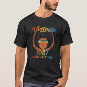 T-shirt 35 Ans 35E Anniversaire Noir Africain Américain