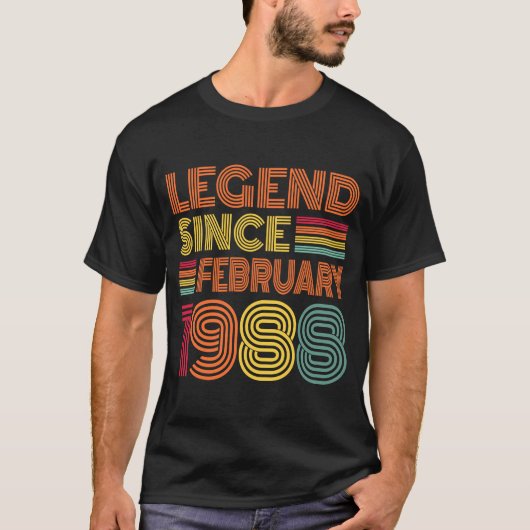 T-shirt 35 Ans Awesome Depuis Février 1988 35e Birt (Devant)