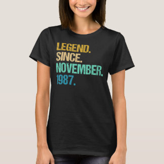T-shirt 35 Ans Awesome Depuis Novembre 1987 35th Bir