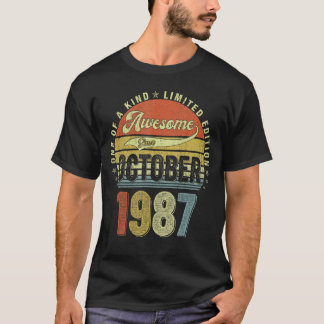 T-shirt 35 ans Awesome depuis octobre 1987 35e anniversair