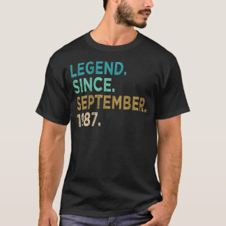 T-shirt 35 Ans Awesome Depuis Septembre 1987 35th 1