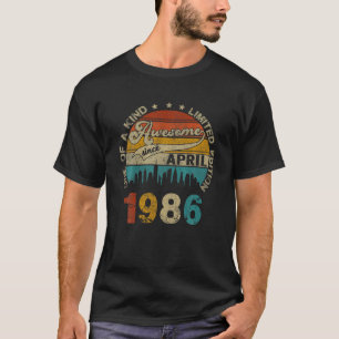 T-shirt 35 Ans Cadeau Anniversaire Awesome Depuis Avril 19