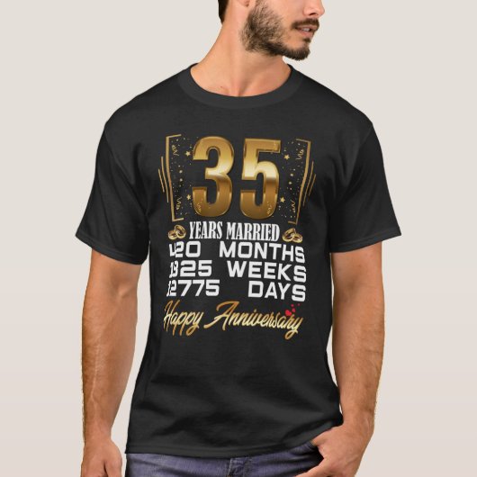 T-shirt 35 ans de mariage 35e anniversaire de Mariage (Devant)