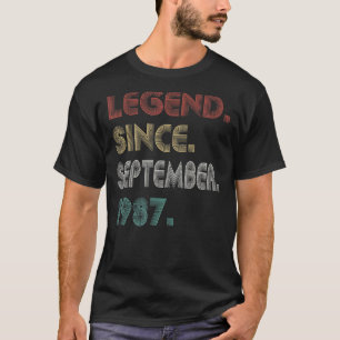 T-shirt 35 Ans Légende Vintage Depuis Septembre 1987 3