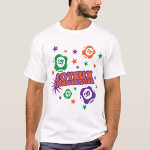 T-shirt 35 ans numero lotterie anniversaire boule joyeux