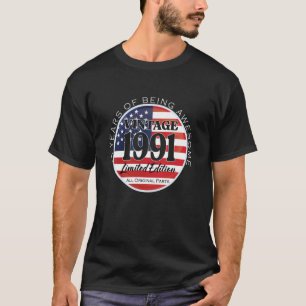 T-shirt 35 Ans Vieux 1991 Édition Limitée 35e Anniversaire
