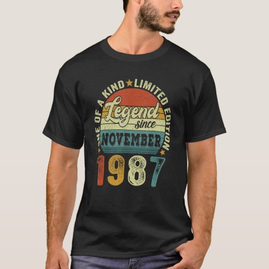 T-shirt 35e anniversaire 35 ans de légende de garçon depui (Devant)