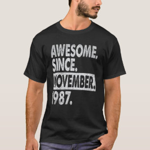 T-shirt 35e anniversaire 35 ans stupéfiant depuis Novembe