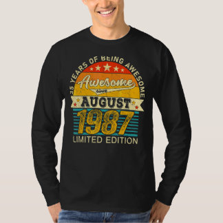 T-shirt 35e anniversaire août 2022 35 ans de naissance 198