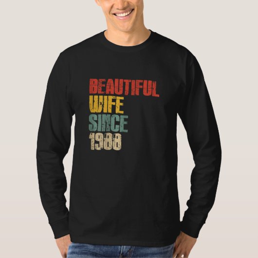 T-shirt 35e anniversaire de la Mariage pour son beau W (Devant)