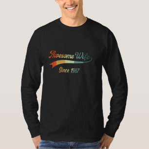 T-shirt 35e anniversaire de la Mariage pour son incroyable