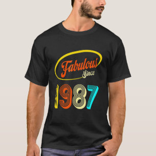 T-shirt 35e anniversaire fabuleux depuis 1987 35 ans de Be