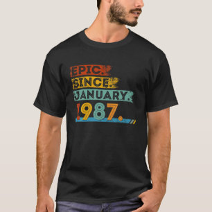 T-shirt 35E Anniversaire Pour 35 Ans Epic Depuis Le 1Er Ja