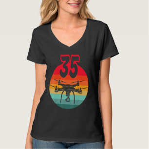 T-shirt 35ème Anniversaire Je Rétro Télécommande Drones Av