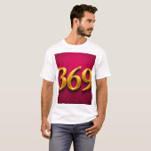 T-shirt 369 nombres dorés de la Loi d'Attraction (Devant entier)