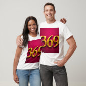 T-shirt 369 nombres dorés de la Loi d'Attraction (Unisexe)