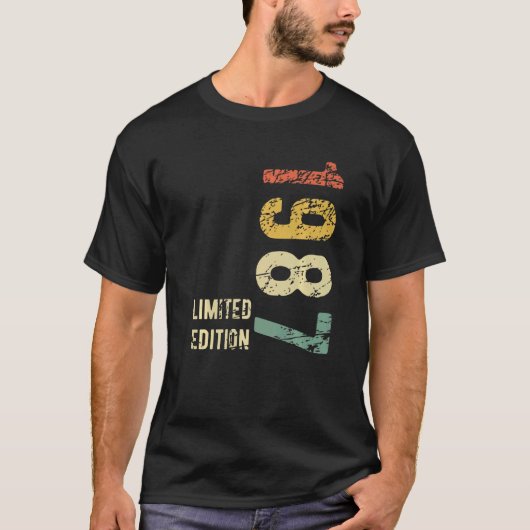 T-shirt 36 ans 1987 Retro 36e anniversaire (Devant)