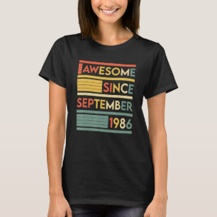 T-shirt 36 Ans 36 Ans Fantastique depuis Septembre