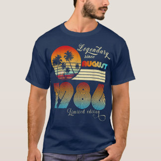 T-shirt 36 Ans Cadeaux Légende depuis août 1986e Birt