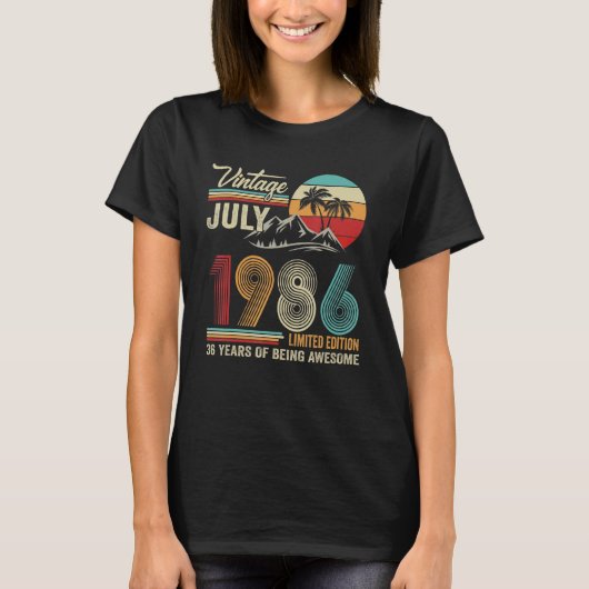 T-shirt 36 ans Juillet 1986 36e Jour B (Devant)