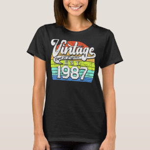 T-shirt 36 ans Vintage 1987 36e anniversaire 1