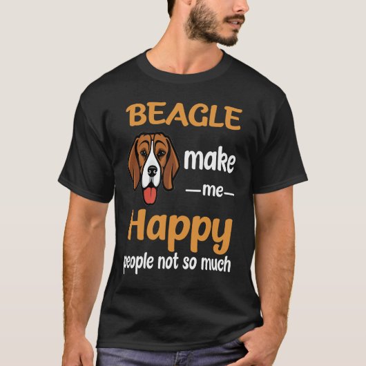 T-shirt 36 Beagles Me Rendre Heureux (Devant)