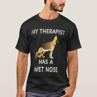 T-shirt 36 Mon thérapeute a un berger allemand au nez humi