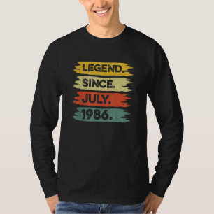T-shirt 36e anniversaire Retro Légende Vintage depuis juil