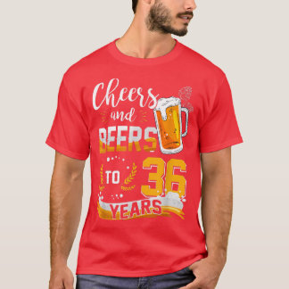 T-shirt 36e Anniversaire Soeurs Et Bières À 36 Ans Né En