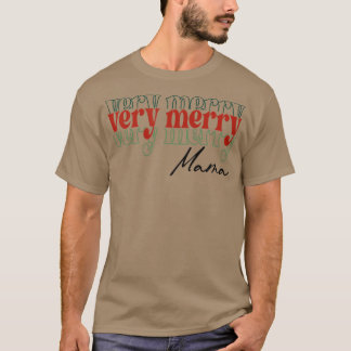 T-shirt 36Xo Très Joyeux Vibes de Noël Mama Retro Xmas Ma