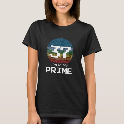 T-shirt 37 Anniversaire Premier numéro Math (Devant)