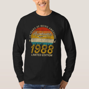 T-shirt 37 Ans 1988 Retro Awesome 37e anniversaire Cadeau