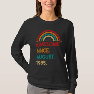 T-shirt 37 Ans Awesome depuis août 1985 37e anniversaire